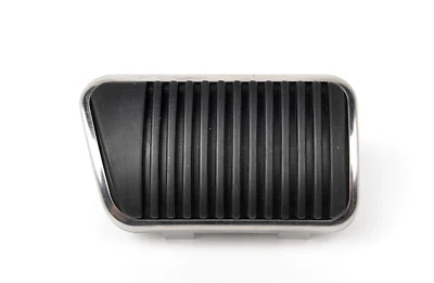 1965 - 1968 Ford Mustang Replacement Clutch Pedal Pad w/Stainless Steel Trim - Image 1 of 4