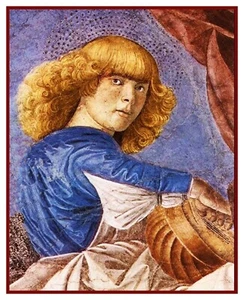 Melozzo da Forlì Musical Angel Counted Cross Stitch Chart Pattern - Picture 1 of 3