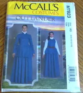 Giacca e gilet McCalls modello costumi M7823 MS OUTLANDER Claire con peplum 6-14 - Foto 1 di 2