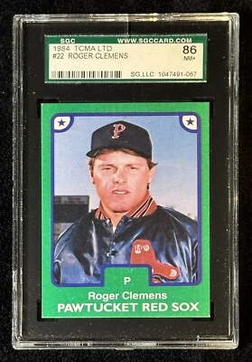 1984 TCMA #22 ROGER CLEMENS SGC 86 (NM+) - Pawtucket 红袜队 - 前遥控 — 第 1/4 张图片