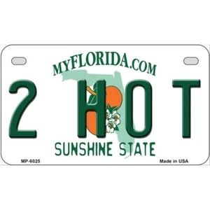 2 Hot Florida Novelty Metal Motorcycle License Plate Sign Car Truck Wall Home - Picture 1 of 1