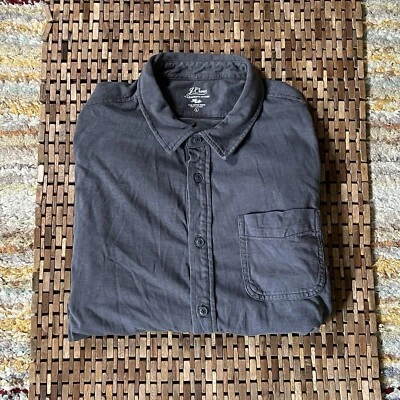J. CREW Garment Dyed Button Down Western Work Shirt Button Up Grey Men’s Large L - Изображение 1 из 4