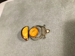 Anhänger / Anstecknadel - Handarbeit mit Kupfer, Silber und Gold Metall - Bild 1 von 3