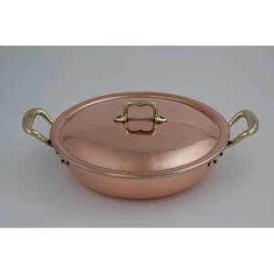 Pan Baja Cobre Estañado de Cocina con Asas de Latón 31 CM Profesional - Imagen 1 de 1