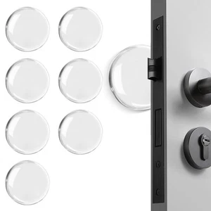 Door Stoppers Wall Protector, 8 PCS Silicone Door Knob Wall Protector with St... - Picture 1 of 7