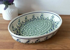 Molde de guiso de cerámica Bunzlauer original 2 L cuenco 32 cm molde de gratinado hecho a mano - Imagen 1 de 11