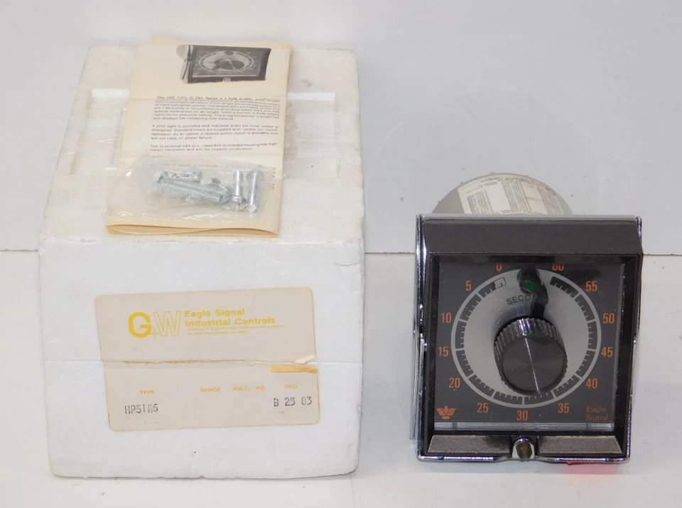 New Danaher Eagle Signal Industrial Controls HP51A6 Analog Stock Timer 0-60sec - Image 1 of 4