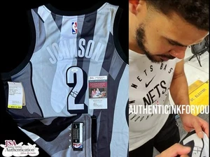CAM JOHNSON SIGNED JERSEY JSA COA + EXACT VIDEO PROOF BROOKLYN NETS AUTOGRAPH - Picture 1 of 5