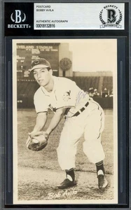 Bobby Avila Beckett BAS Signed 1954 Photo Postcard Indians Autographed - Picture 1 of 2