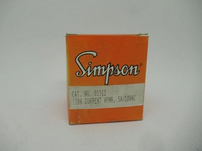 Simpson 01312 186 Current Transformer 0.4VA 0-5A 10VAC 50/5000Hz NEW - Image 1 of 4