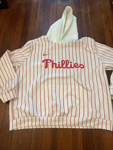 Nike Philadelphia Phillies Striped Pullover Hoodie Sweatshirt Men’s Size 3XL - Picture 1 of 10