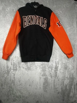 NFL Cincinnati Bengals Black Orange Full Zip Hoodie Challenge S/CH - Image 1 of 4