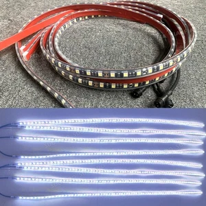 8pcs 4FT Pure White Strobe LED Strip Lights Kit For Car Truck 15.5'' Wheel Rings - Picture 1 of 8