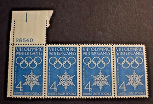 4 - 1960 Stamps Scott #1146 - 4 Cent Block - Olympics - MNH - Picture 1 of 2