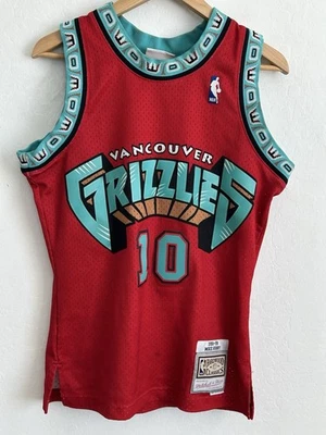 Camiseta para hombre Vancouver Grizzlies pequeña roja Michell & Ness #10 Mike Bibby *LEER Foto 1 de 4