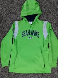 Mens Large Nike Therma Fit Seattle Seahawks NFL On-Field Hoodie Action Green - Picture 1 of 12