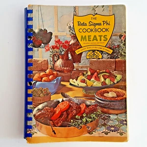The Beta Sigma Phi International Cookbook Meats Seafood Poultry 1967 Spiral - Picture 1 of 9