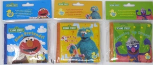 New Sesame Street Bath Time Bubble Book Elmo Grover Rosita ~ Set of 3 - Imagen 1 de 9