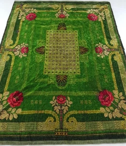 Vintage Traditional Bohemian Floral Velvet Wall Hanging Tapestry 186x140cm - Picture 1 of 12