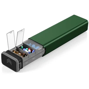 Organizador de píldoras de metal semanal de 7 días caja de píldoras diarias para suplementos vitaminas - Imagen 1 de 7