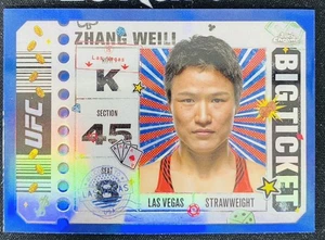 2025 Topps Chrome UFC ZHANG WEILI Blue Prizm Big Ticket Goat Champ SP - Picture 1 of 2