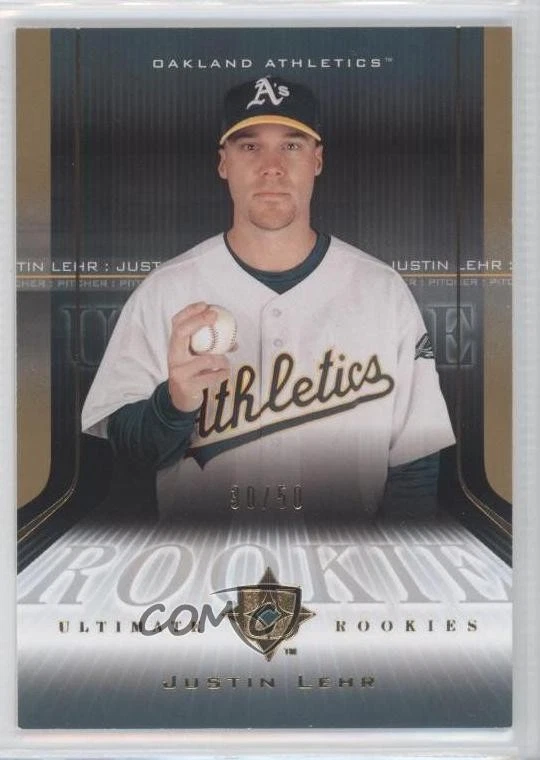 2004 Upper Deck Ultimate Collection Rookies Gold /50 Justin Lehr #174 Rookie RC - Image 1 of 2