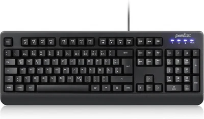 Perixx Periboard-517 B USB Tastatur Deutsch, QWERTZ Schwarz Staubgeschützt, S... - Bild 1 von 4