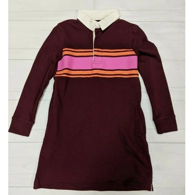 Lands End Polo Rugby Maroon Dress Girls 5-6 - Image 1 of 4