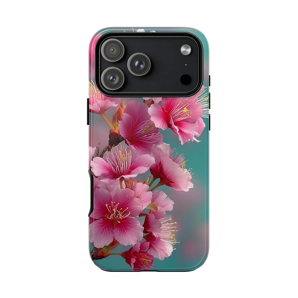 Phone Ink Case for iPhone / Galaxy / Pixel – Pink Sakura Petals Cherry Floral - Image 1 of 1