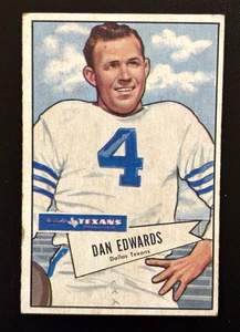 Vintage 1952 Bowman Small #77 Dan Edwards Dallas Texans KC Chiefs VG/EX A3 - Bild 1 von 2