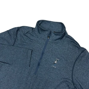 Lululemon 1/4 Zip Pullover Uomo Blu Medio Golf Performance Elasticizzato - Foto 1 di 7