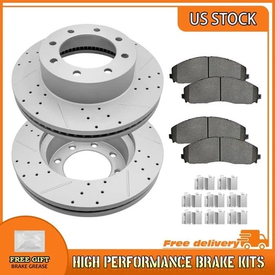 Pastilla de rotor de freno delantera perforada para Ford F-250/F-350/F-450 Super Duty 2013-2022 Foto 1 de 4