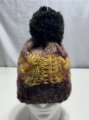 Gorro Scala Para Mujer Talla Única Tejido Boho Grueso Pom Pom Ball Vellón Forrado Sombrero Foto 1 de 4