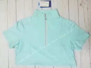 Tailored Sportsman ICEFIL Short Sleeve Ziptop Shirt - Tiffany/Silver/White - Imagen 1 de 2