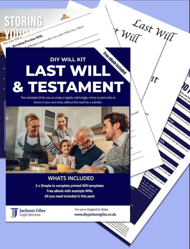 Last Will and Testament | Mirror Will Kit | Couples Will Pack | Single Last Will - Image 1 of 1