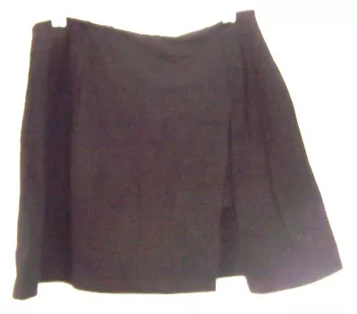 Tape Measure Black A-Line Skort Skirt w/Front Slit Cotton Blend Sz M  - Image 1 of 3