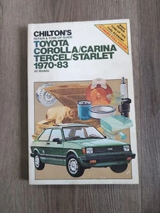 Toyota Corolla/Carina Tercel/Starlet 1970-1983 Chilton's Repair &Tune-up VG Cond - Bild 1 von 3