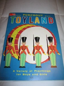 VINTAGE 1970 TOYLAND OLD MACDONALD BARN PUNCHOUT BOOK JAMES & JONATHAN NEW - Picture 1 of 4