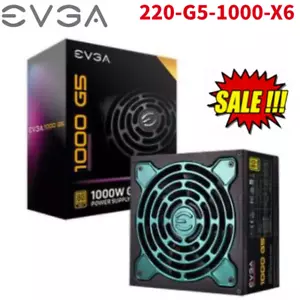 EVGA Power Supply 220-G5-1000-X6 1000 G5 1000W 80+GOLD Fully Modular FDB Fan - Picture 1 of 6
