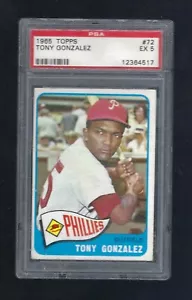 1965 Topps TONY GONZALEZ Philadelphia Phillies #72 PSA 5 EX - Picture 1 of 2