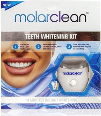 Molarclean Teeth Whitening Kit With Advanced LED Light NEW SEALED UK STOCK