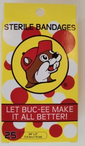 25 ct Box Buc-ee's sterile Bandagen Brandneu 3/4" x 3" Lassen Sie Buc-ee besser machen! - Bild 1 von 2