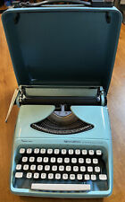Remington Streamliner Typewriter Vintage Aqua Blue