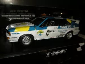 1:18 Minichamps Audi Quattro Winners Rally Svedese 1982 in confezione originale edizione limitata - Foto 1 di 1