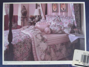 1991 Sanderson Twin Bed Sheet Set Ville De Lyon 200 Luxury Percale NIP - Picture 1 of 2
