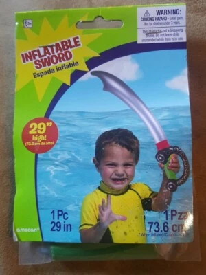 29" Inflatable Pirate Sword -New/Sealed - Image 1 of 2