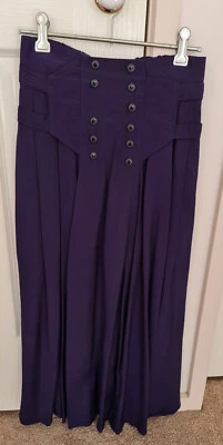 Falda larga morada talla pequeña 8 Miss Selfridge años 80 retro vintage Foto 1 de 4