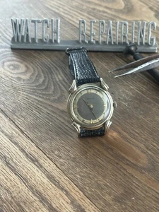 Vintage BENRUS 17J Watch 2 Tone Dial-Fancy 10K RGP Bezel-Serviced Running - Picture 1 of 11