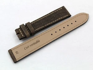 Bracelet En Cuir Mohawk Gris Suédé 18/16mm Accessoires Montre Ardiglione - Imagen 1 de 4