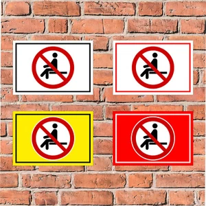 Schild - Sitzen verboten! - in 4 Größen - S00355-036 - Bild 1 von 5